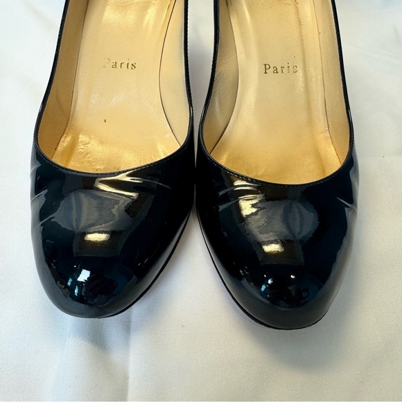 Christian Louboutin Simple Pump 70 Black Patent Calf Leather Pumps Red Bottoms - Picture 6 of 14